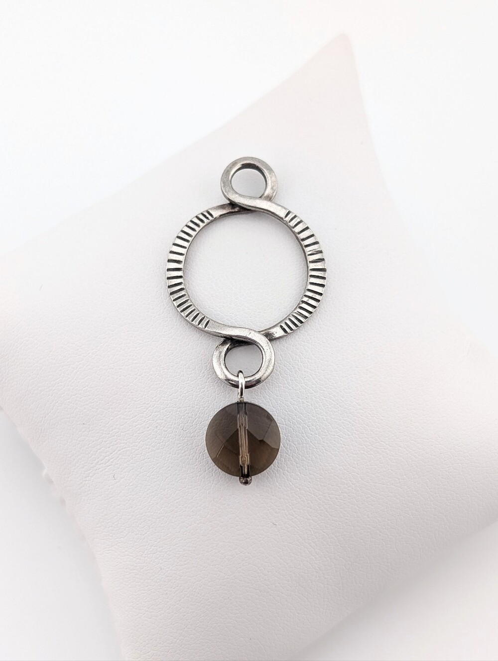 Silpada 925 Smokey Quartz Faceted Pendant Sterling Silver